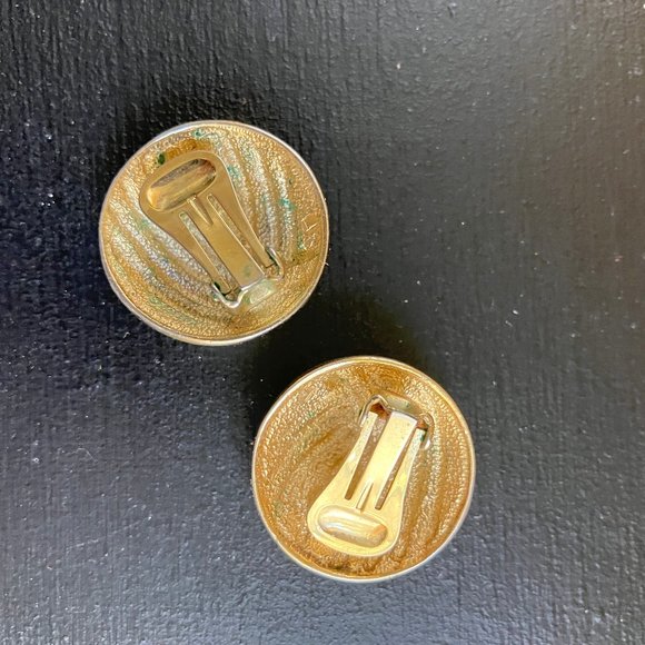 Clip On "Diamond" AND GOLD EARRINGS - Picture 2 of 2